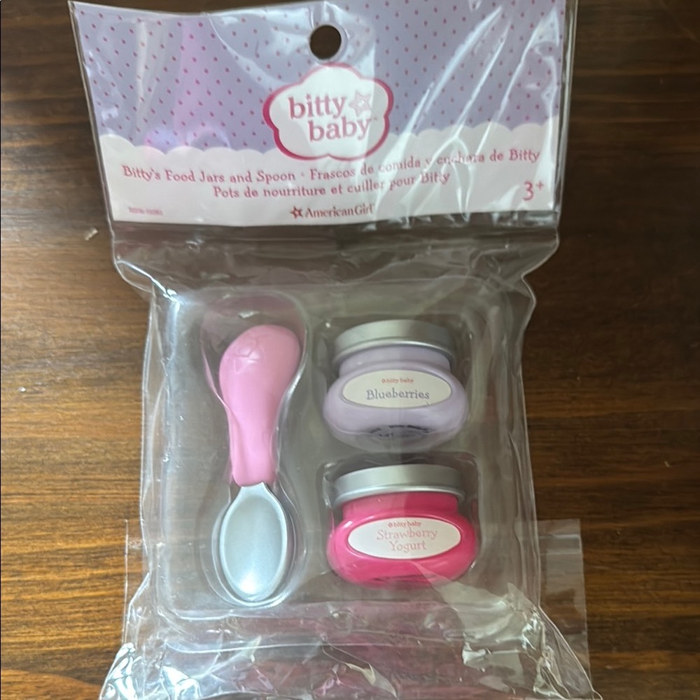 American Girl Bitty Baby Food Set
 Jars and Spoon Set